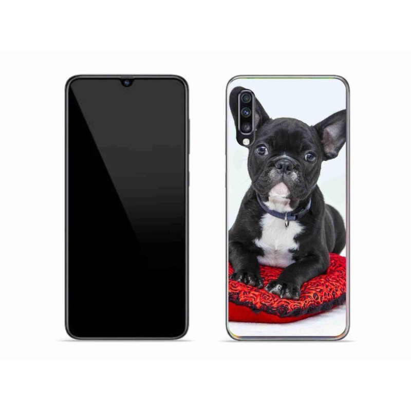 Gélový obal mmCase na mobil Samsung Galaxy A70 - buldog