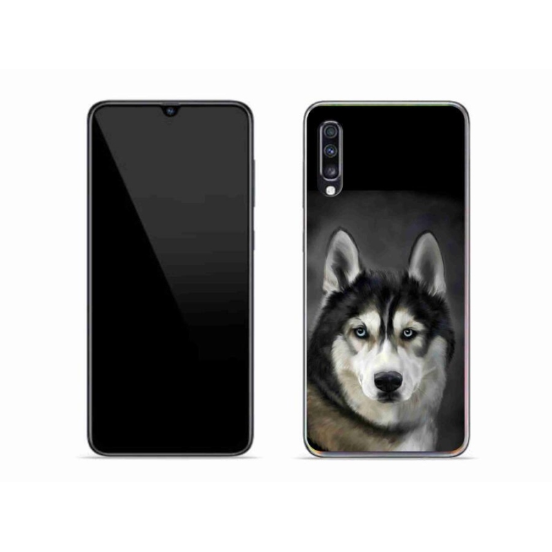 Gélový obal mmCase na mobil Samsung Galaxy A70 - husky