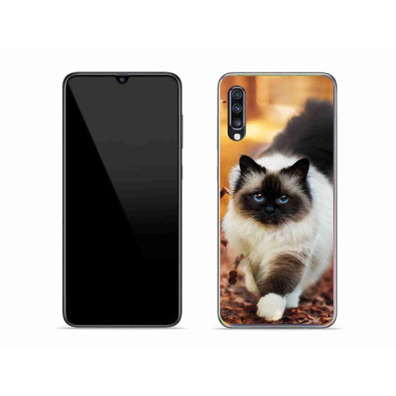 Gélový obal mmCase na mobil Samsung Galaxy A70 - mačka 1