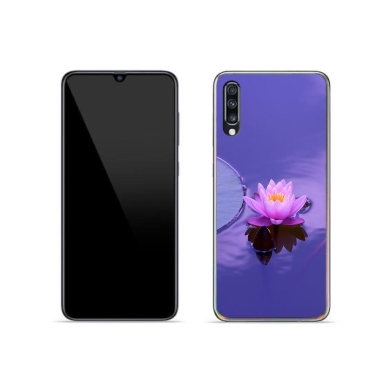 Gélový obal mmCase na mobil Samsung Galaxy A70 - kvet na hladine