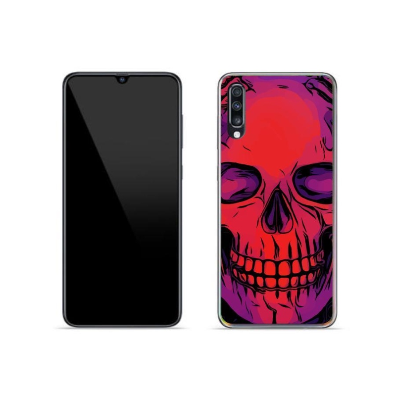 Gélový obal mmCase na mobil Samsung Galaxy A70 - lebka