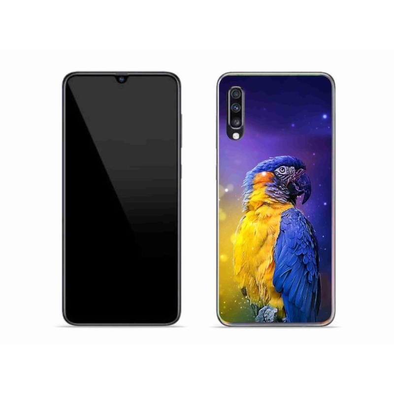 Gélový obal mmCase na mobil Samsung Galaxy A70 - papagáj ara 1