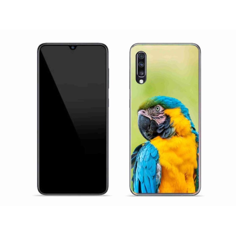 Gélový obal mmCase na mobil Samsung Galaxy A70 - papagáj ara 2