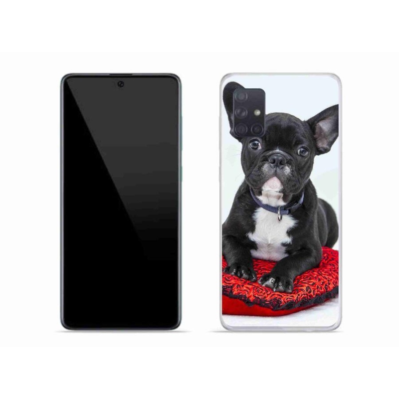 Gélový obal mmCase na mobil Samsung Galaxy A71 - buldog