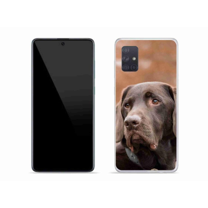 Gélový obal mmCase na mobil Samsung Galaxy A71 - hnedý labrador