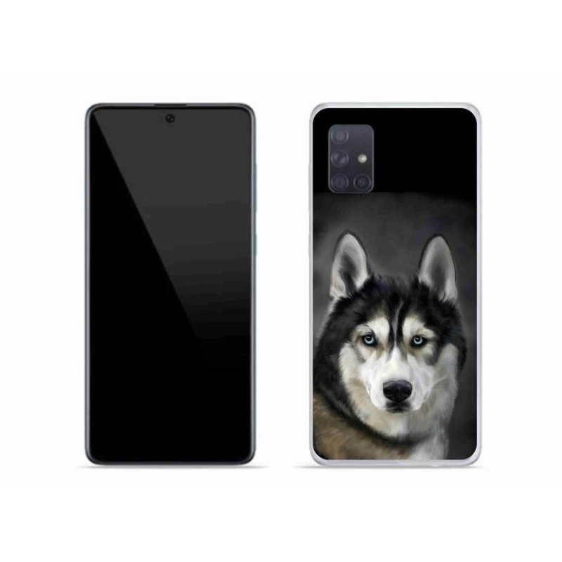 Gélový obal mmCase na mobil Samsung Galaxy A71 - husky