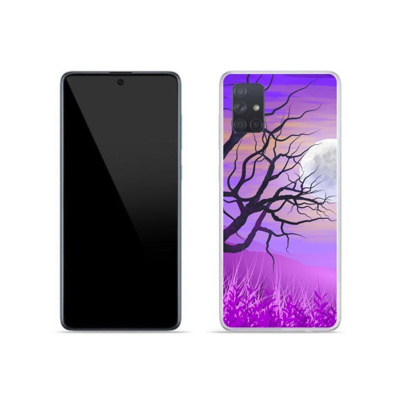 Gélový obal mmCase na mobil Samsung Galaxy A71 - kreslený opadané strom