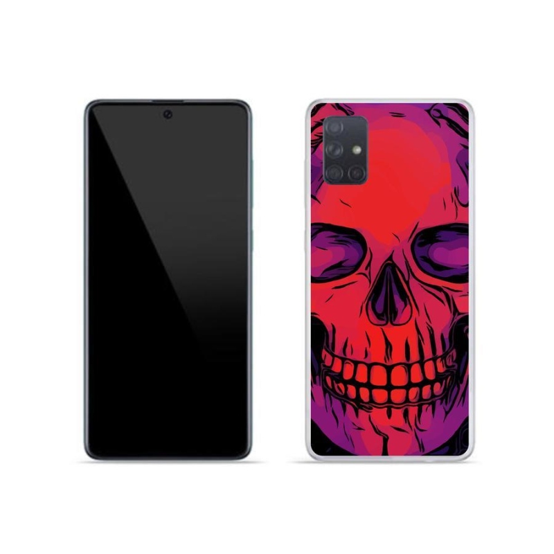 Gélový obal mmCase na mobil Samsung Galaxy A71 - lebka