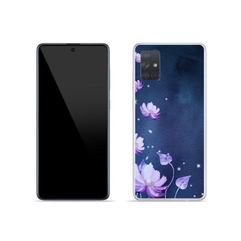 Gélový obal mmCase na mobil Samsung Galaxy A71 - padajúce kvety