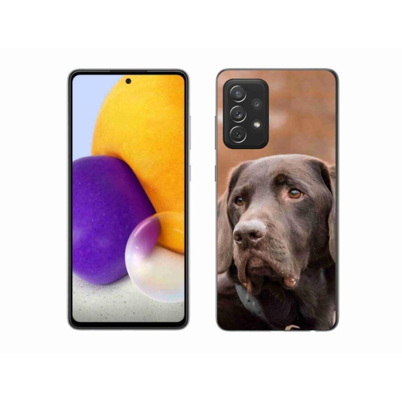 Gélový obal mmCase na mobil Samsung Galaxy A72 / A72 5G - hnedý labrador