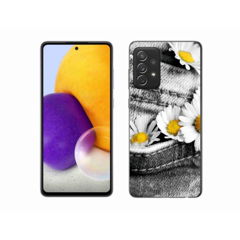 Gélový obal mmCase na mobil Samsung Galaxy A72 / A72 5G - margaréty