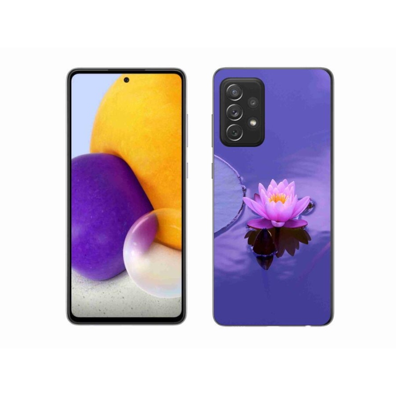 Gélový obal mmCase na mobil Samsung Galaxy A72 / A72 5G - kvet na hladine