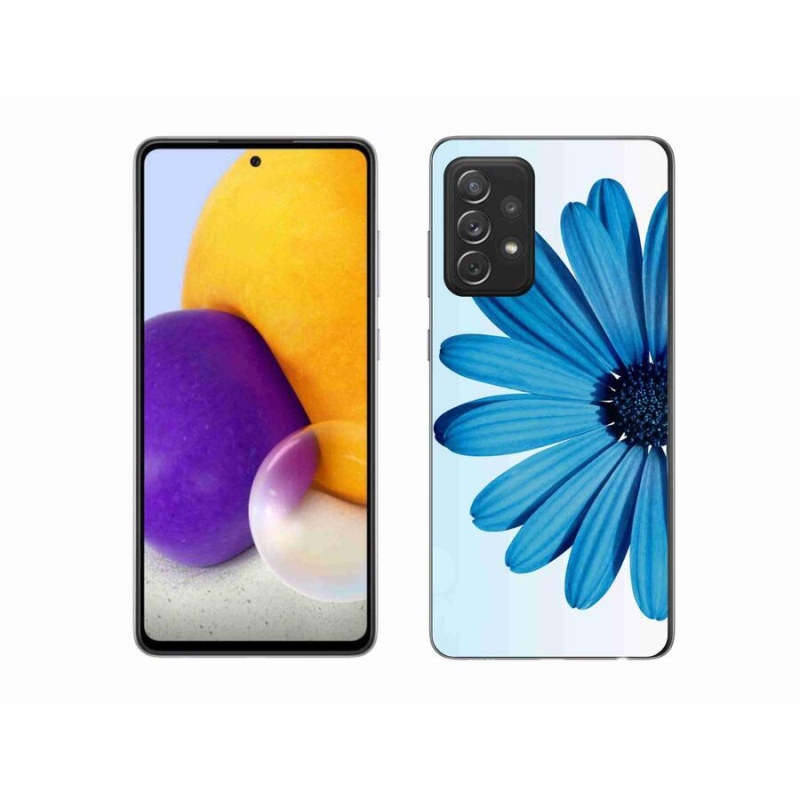 Gélový obal mmCase na mobil Samsung Galaxy A72 / A72 5G - modrá margaréta
