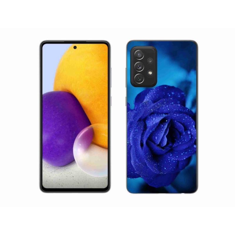 Gélový obal mmCase na mobil Samsung Galaxy A72 / A72 5G - modrá ruža