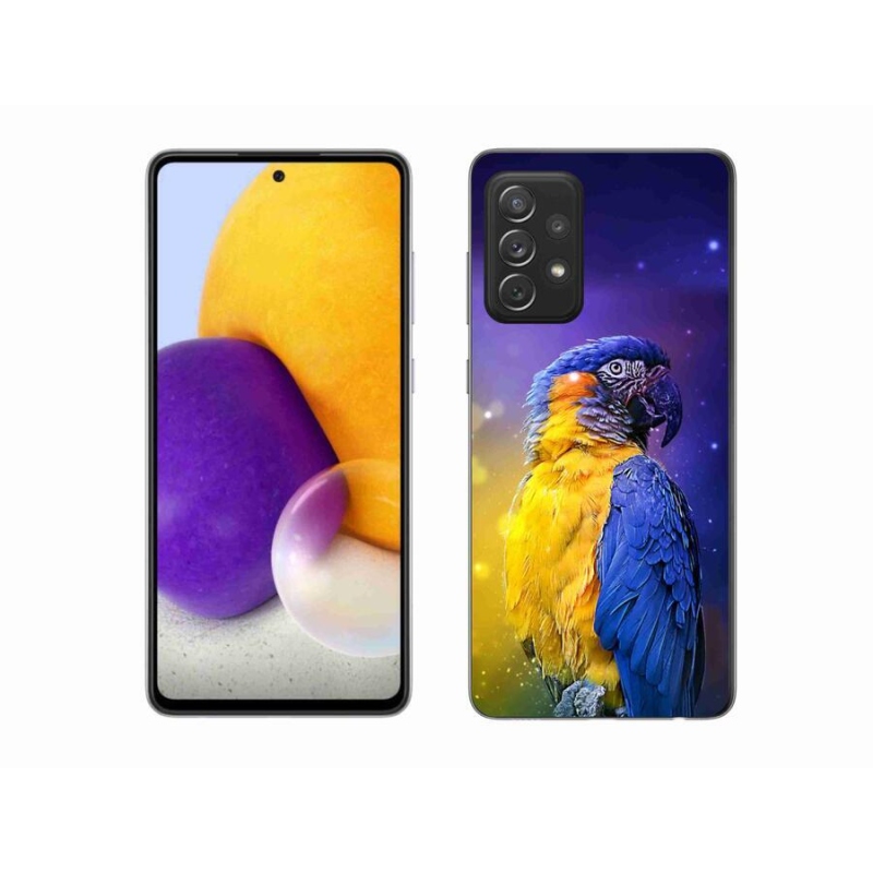 Gélový obal mmCase na mobil Samsung Galaxy A72 / A72 5G - papagáj ara 1