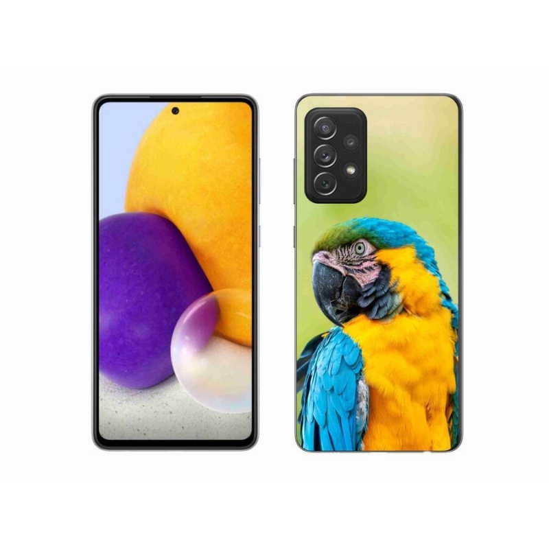 Gélový obal mmCase na mobil Samsung Galaxy A72 / A72 5G - papagáj ara 2