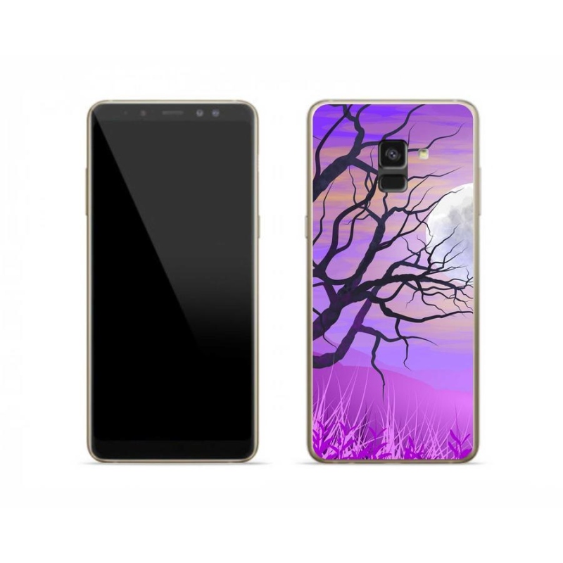 Gélový obal mmCase na mobil Samsung Galaxy A8 (2018) - kreslený opadané strom