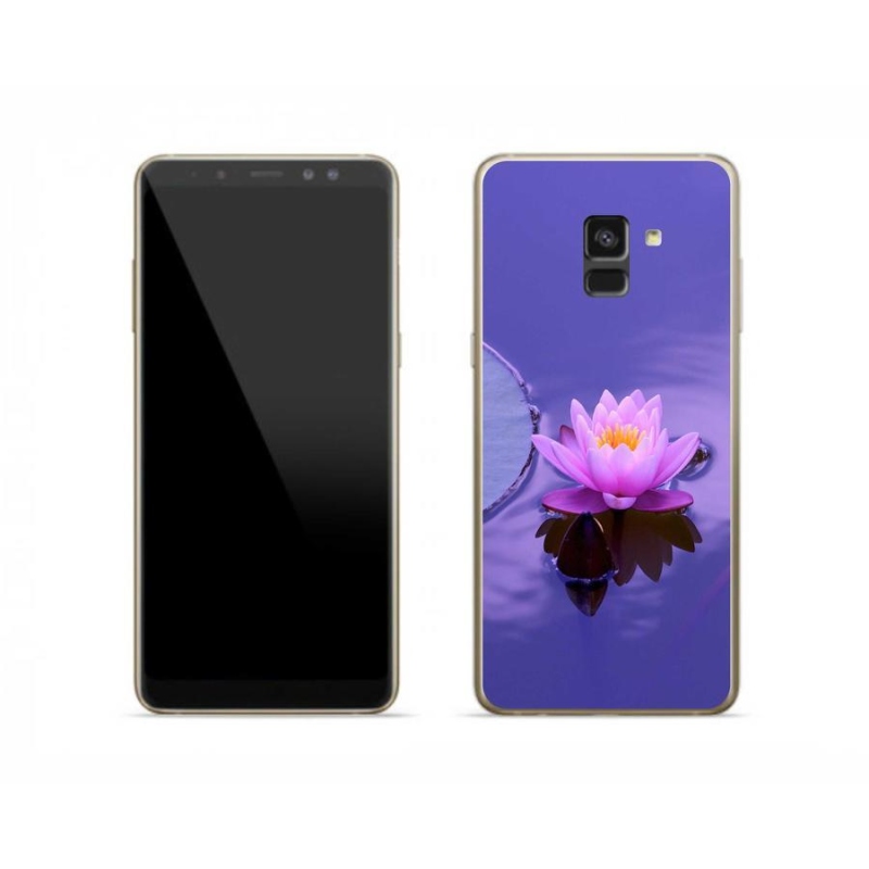 Gélový obal mmCase na mobil Samsung Galaxy A8 (2018) - kvet na hladine