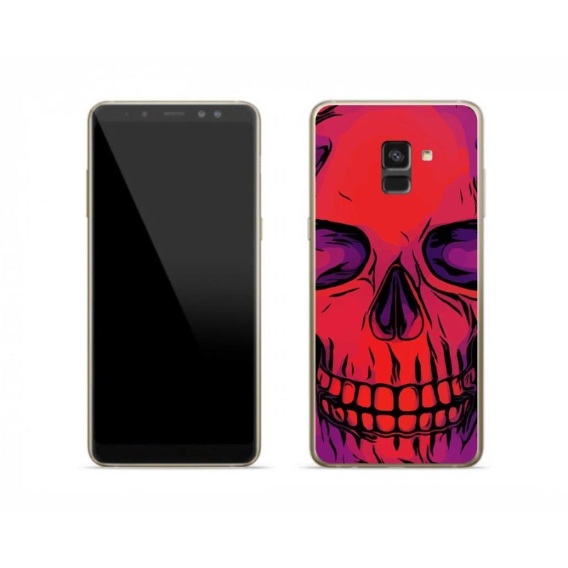 Gélový obal mmCase na mobil Samsung Galaxy A8 (2018) - lebka