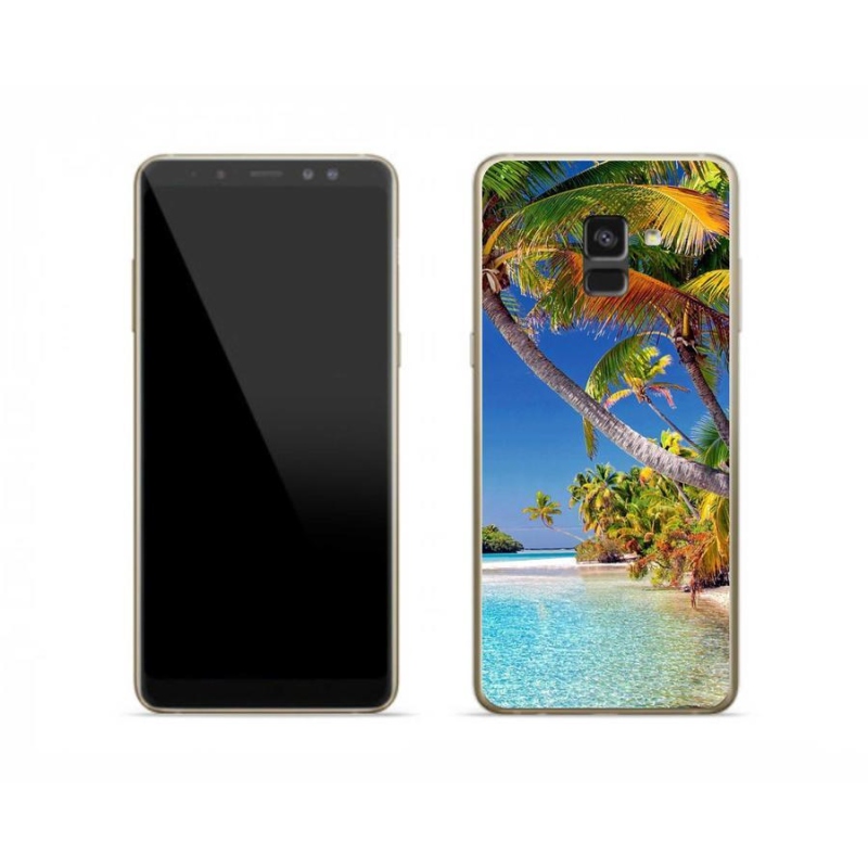 Gélový obal mmCase na mobil Samsung Galaxy A8 (2018) - morská pláž