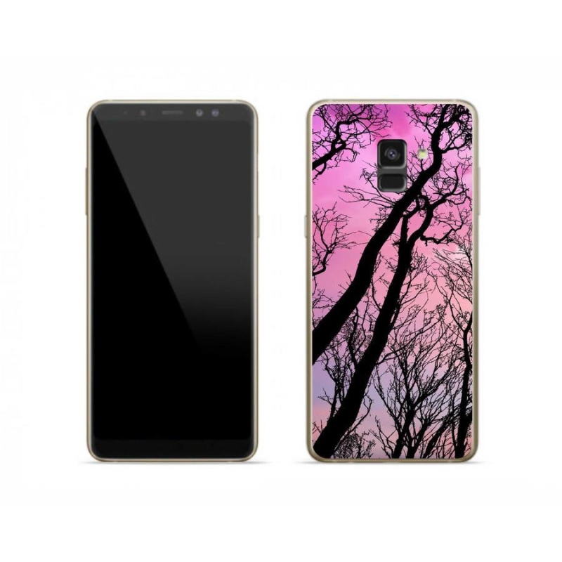 Gélový obal mmCase na mobil Samsung Galaxy A8 (2018) - opadané stromy