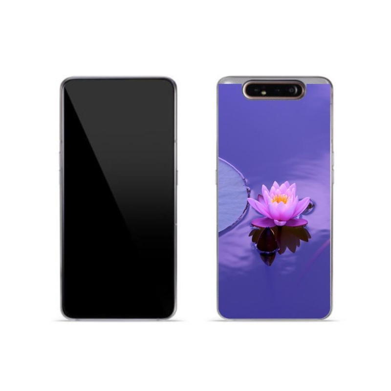 Gélový obal mmCase na mobil Samsung Galaxy A80 - kvet na hladine