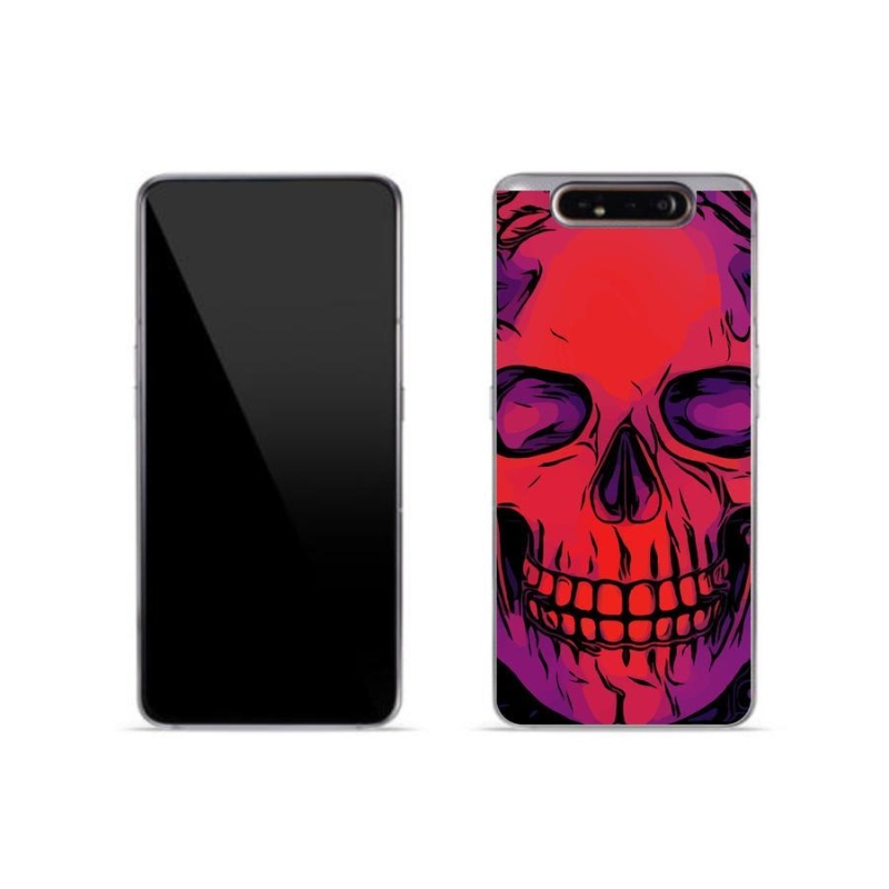 Gélový obal mmCase na mobil Samsung Galaxy A80 - lebka