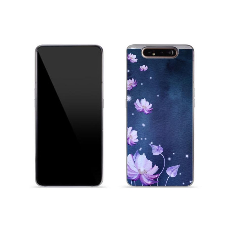 Gélový obal mmCase na mobil Samsung Galaxy A80 - padajúce kvety