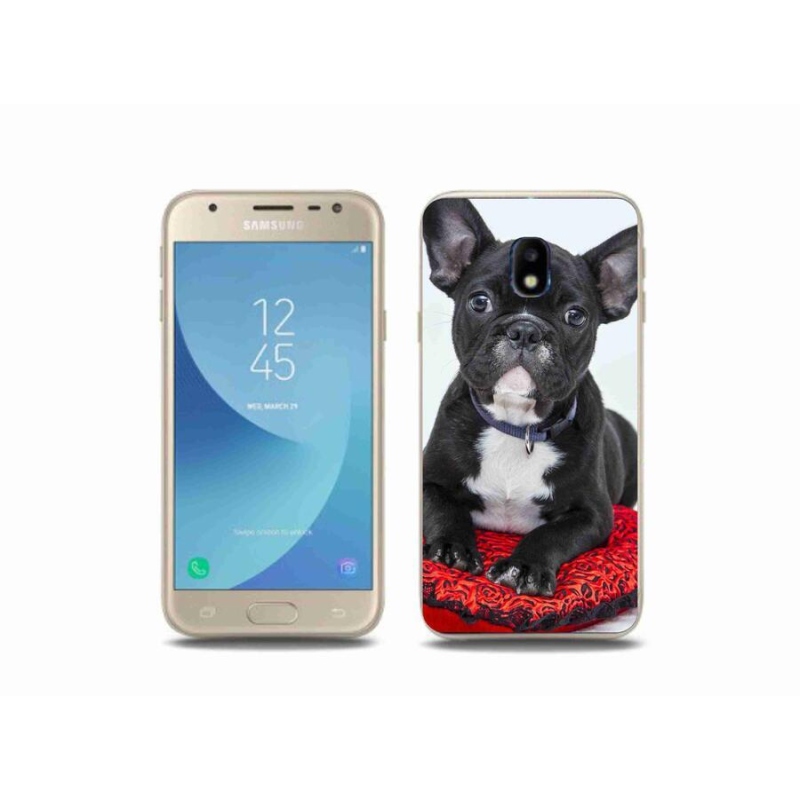 Gélový obal mmCase na mobil Samsung Galaxy J3 (2017) - buldog