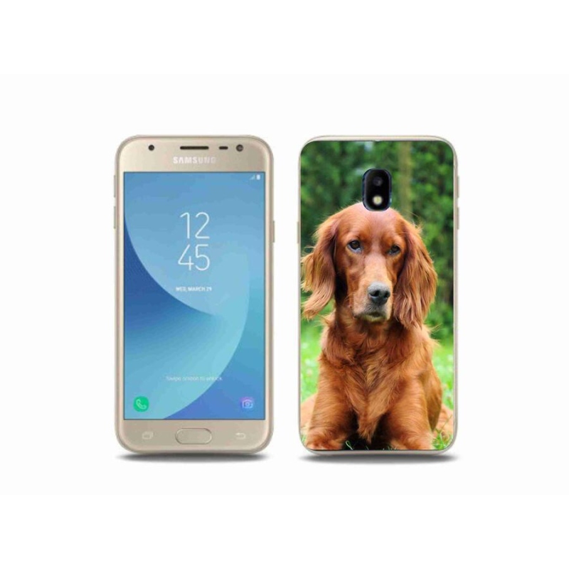 Gélový obal mmCase na mobil Samsung Galaxy J3 (2017) - írsky seter