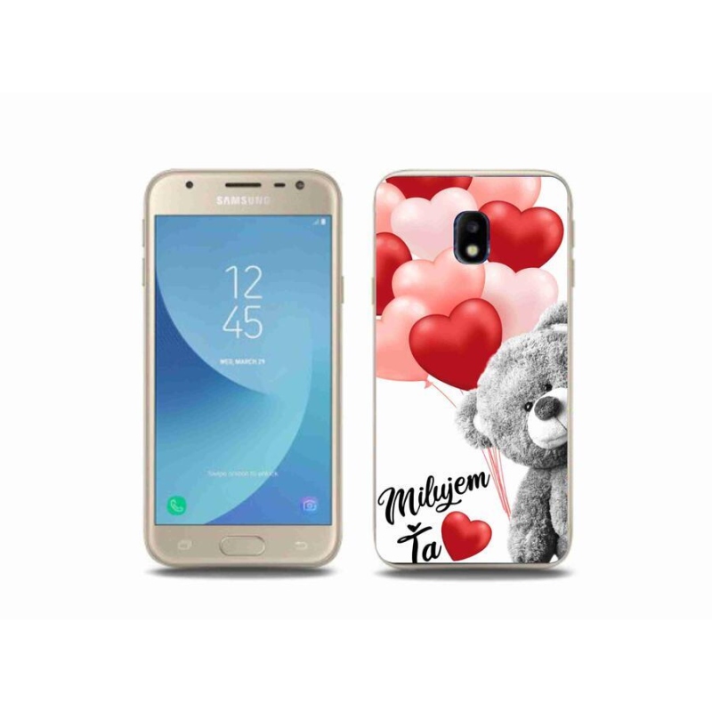 Gélový obal mmCase na mobil Samsung Galaxy J3 (2017) - milujem Ťa sk