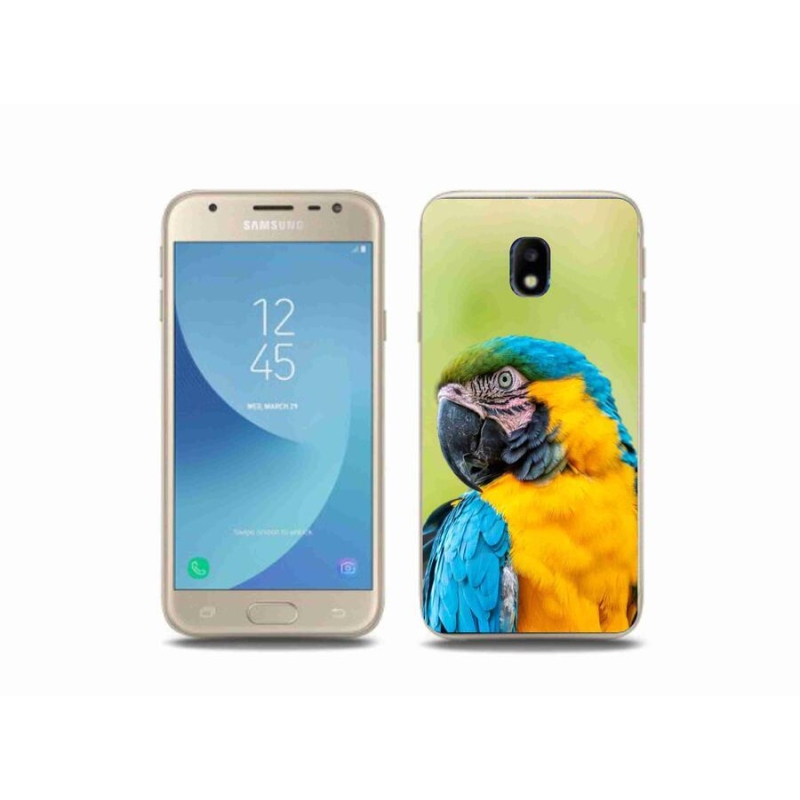 Gélový obal mmCase na mobil Samsung Galaxy J3 (2017) - papagáj ara 2