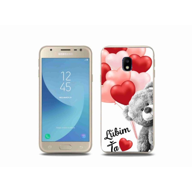 Gélový obal mmCase na mobil Samsung Galaxy J3 (2017) - ľúbim ťa sk