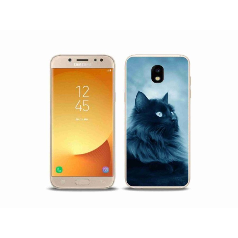 Gélový obal mmCase na mobil Samsung Galaxy J5 (2017) - čierna mačka 1