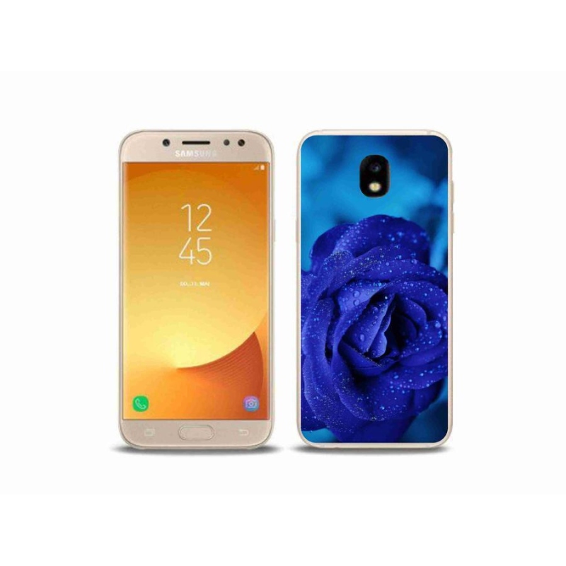 Gélový obal mmCase na mobil Samsung Galaxy J5 (2017) - modrá ruža