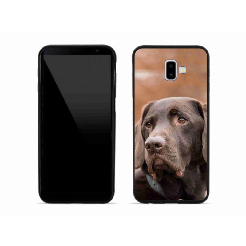 Gélový obal mmCase na mobil Samsung Galaxy J6 Plus - hnedý labrador