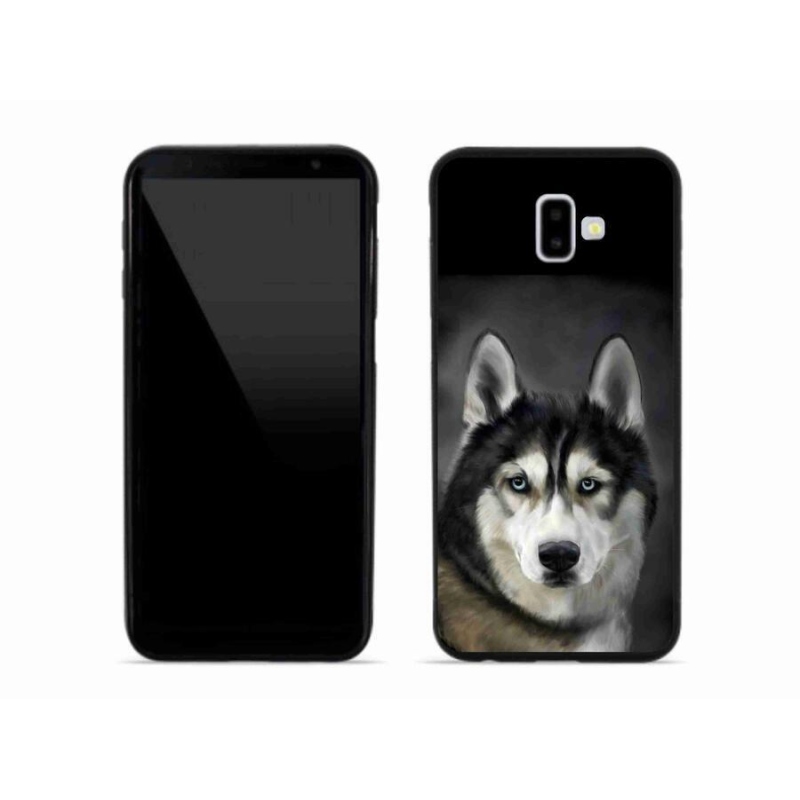 Gélový obal mmCase na mobil Samsung Galaxy J6 Plus - husky