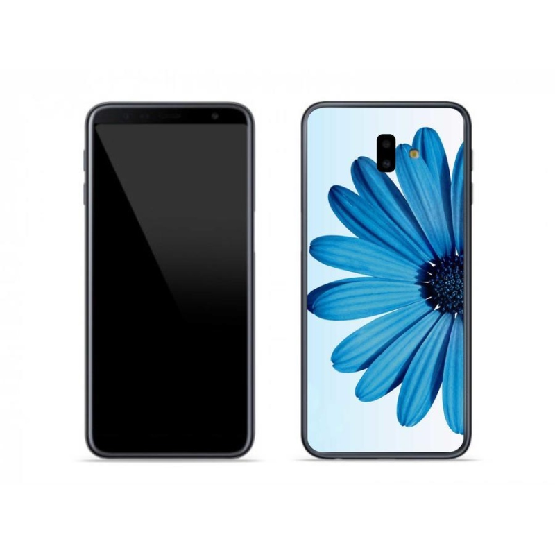 Gélový obal mmCase na mobil Samsung Galaxy J6 Plus - modrá margaréta