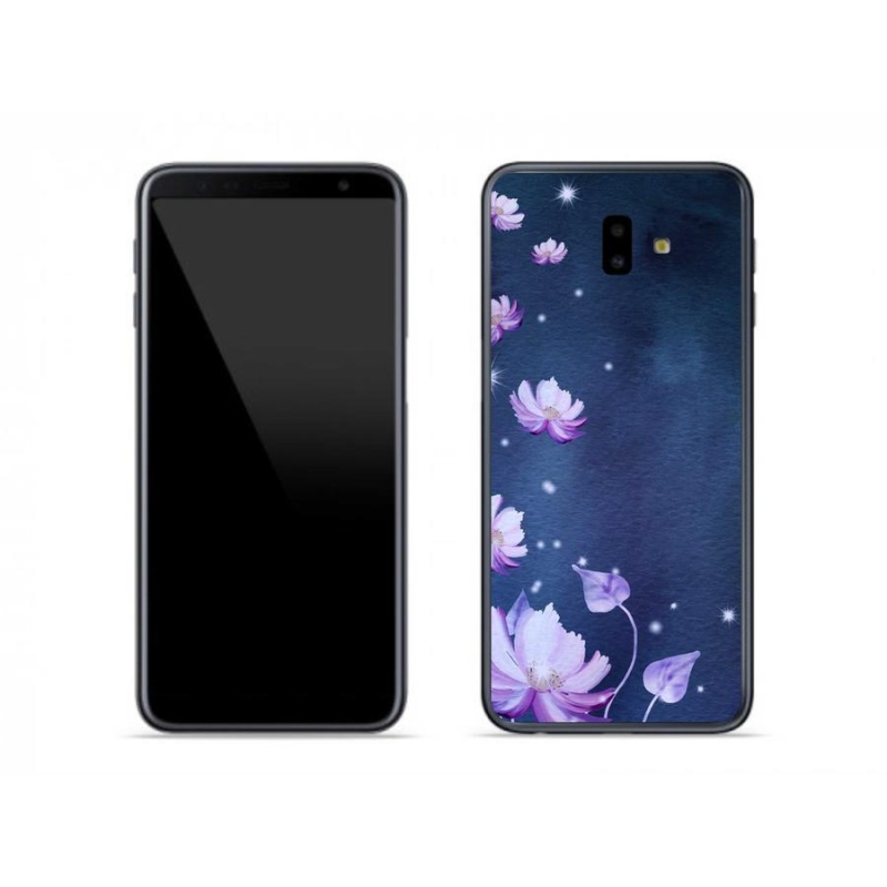 Gélový obal mmCase na mobil Samsung Galaxy J6 Plus - padajúce kvety