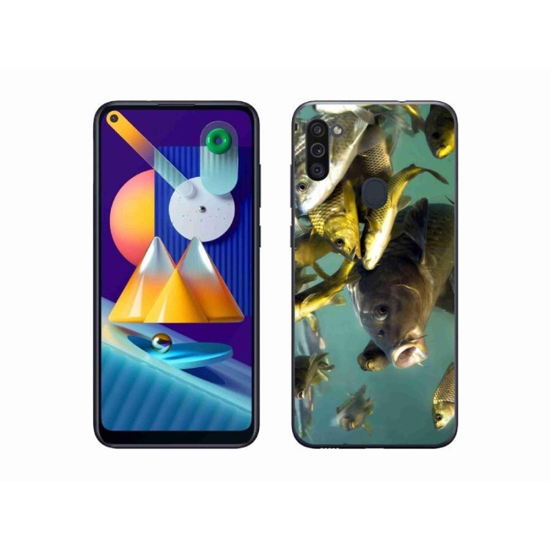 Gélový obal mmCase na mobil Samsung Galaxy M11 - kŕdeľ rýb