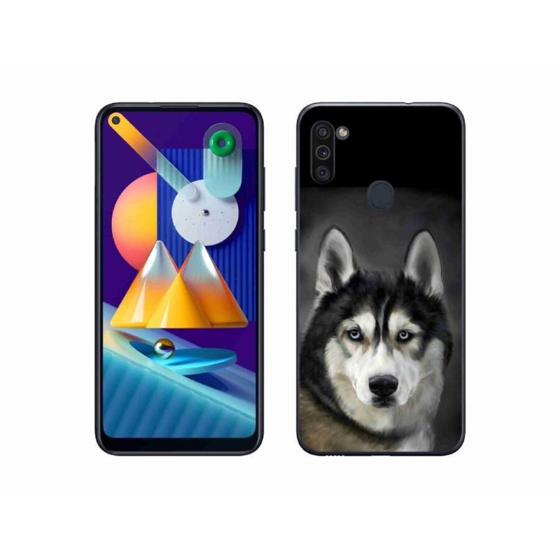 Gélový obal mmCase na mobil Samsung Galaxy M11 - husky