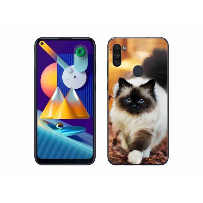 Gélový obal mmCase na mobil Samsung Galaxy M11 - mačka 1