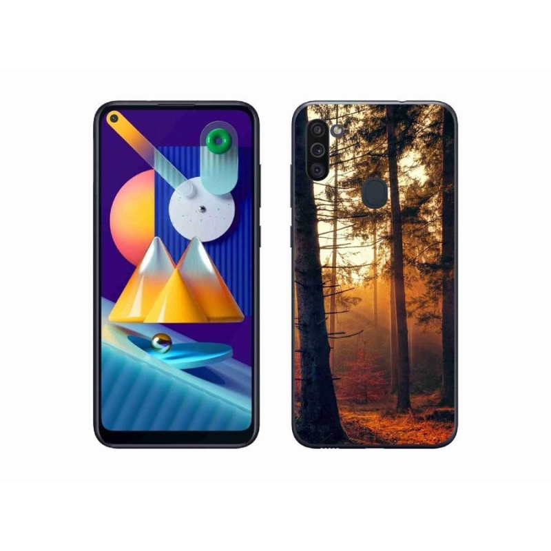 Gélový obal mmCase na mobil Samsung Galaxy M11 - les