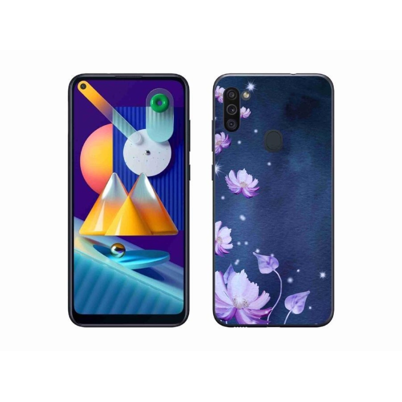 Gélový obal mmCase na mobil Samsung Galaxy M11 - padajúce kvety