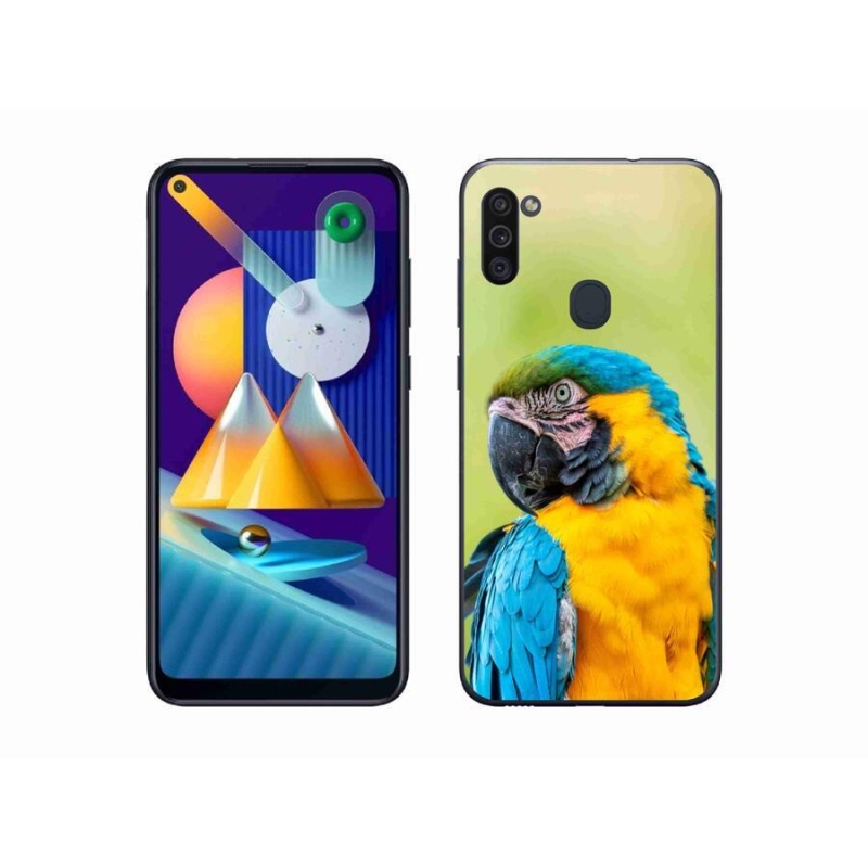 Gélový obal mmCase na mobil Samsung Galaxy M11 - papagáj ara 2