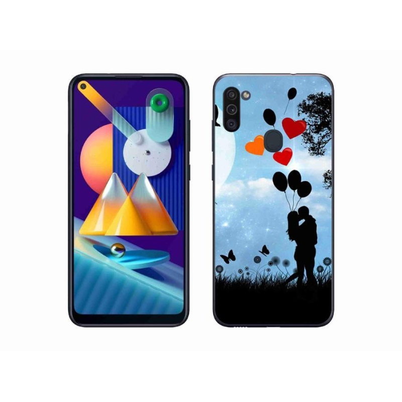 Gélový obal mmCase na mobil Samsung Galaxy M11 - zamilovaný pár