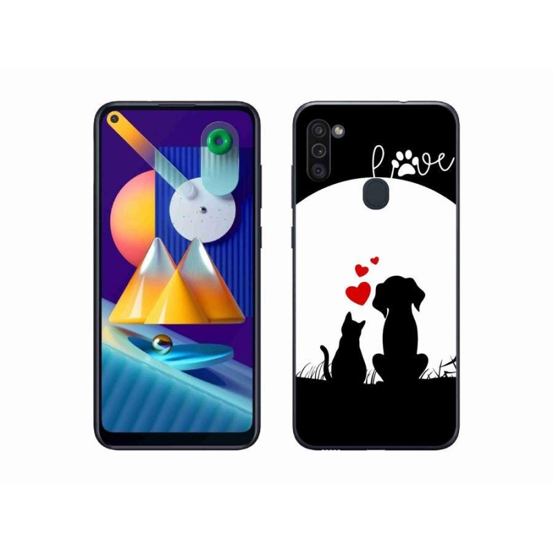 Gélový obal mmCase na mobil Samsung Galaxy M11 - zvieracie láska