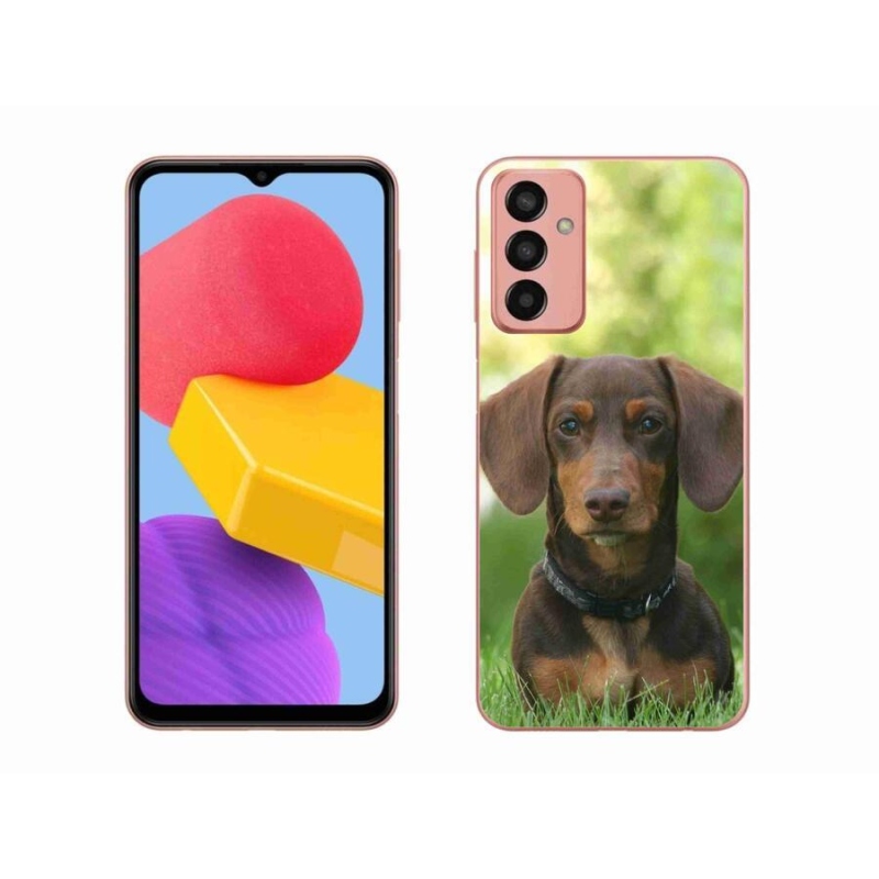 Gélový obal mmCase na mobil Samsung Galaxy M13 - hnedý jazvečík