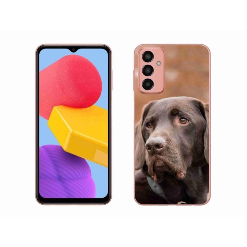 Gélový obal mmCase na mobil Samsung Galaxy M13 - hnedý labrador