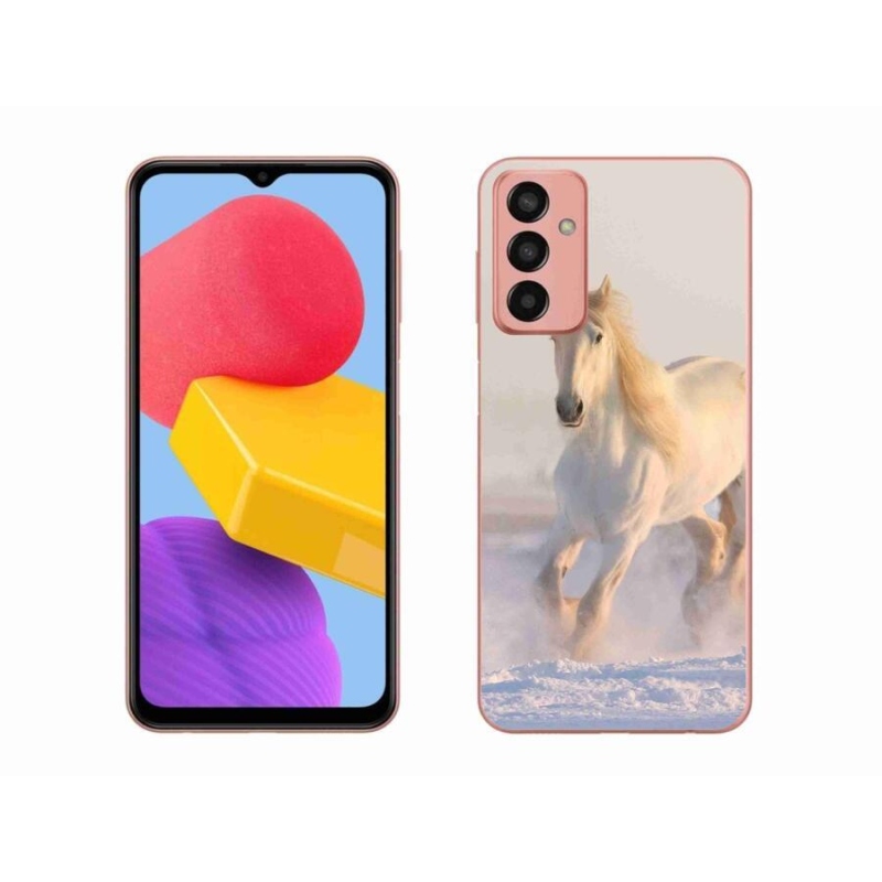 Gélový obal mmCase na mobil Samsung Galaxy M13 - kôň v snehu